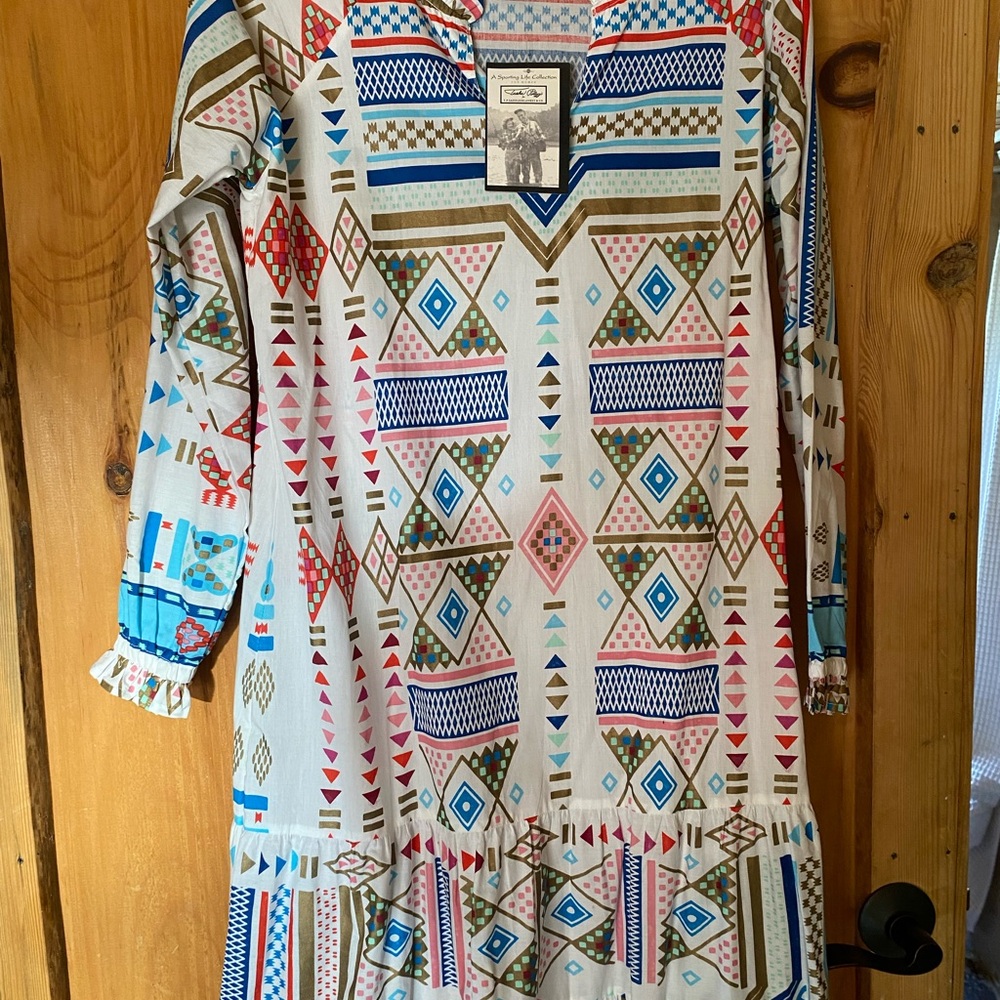 Tasha Polizzi Colorful Tribal Long Sleeve Dress
